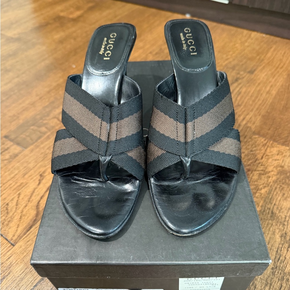 Gucci Black Classic Sandals (sz 7)